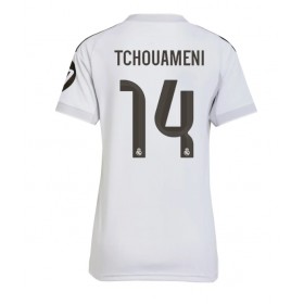 Damen Fußballbekleidung Real Madrid Aurelien Tchouameni #14 Heimtrikot 2025-26 Kurzarm